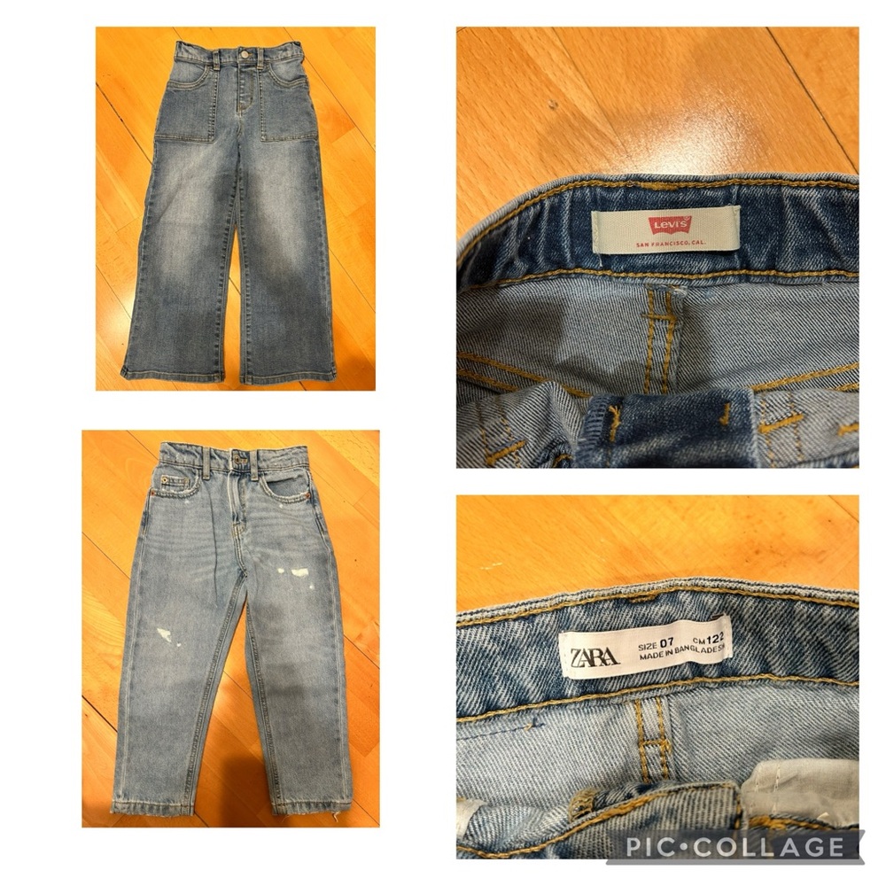 Girl’s Levi’s and Zara jeans- Size 6&7 - Picture 1 of 2